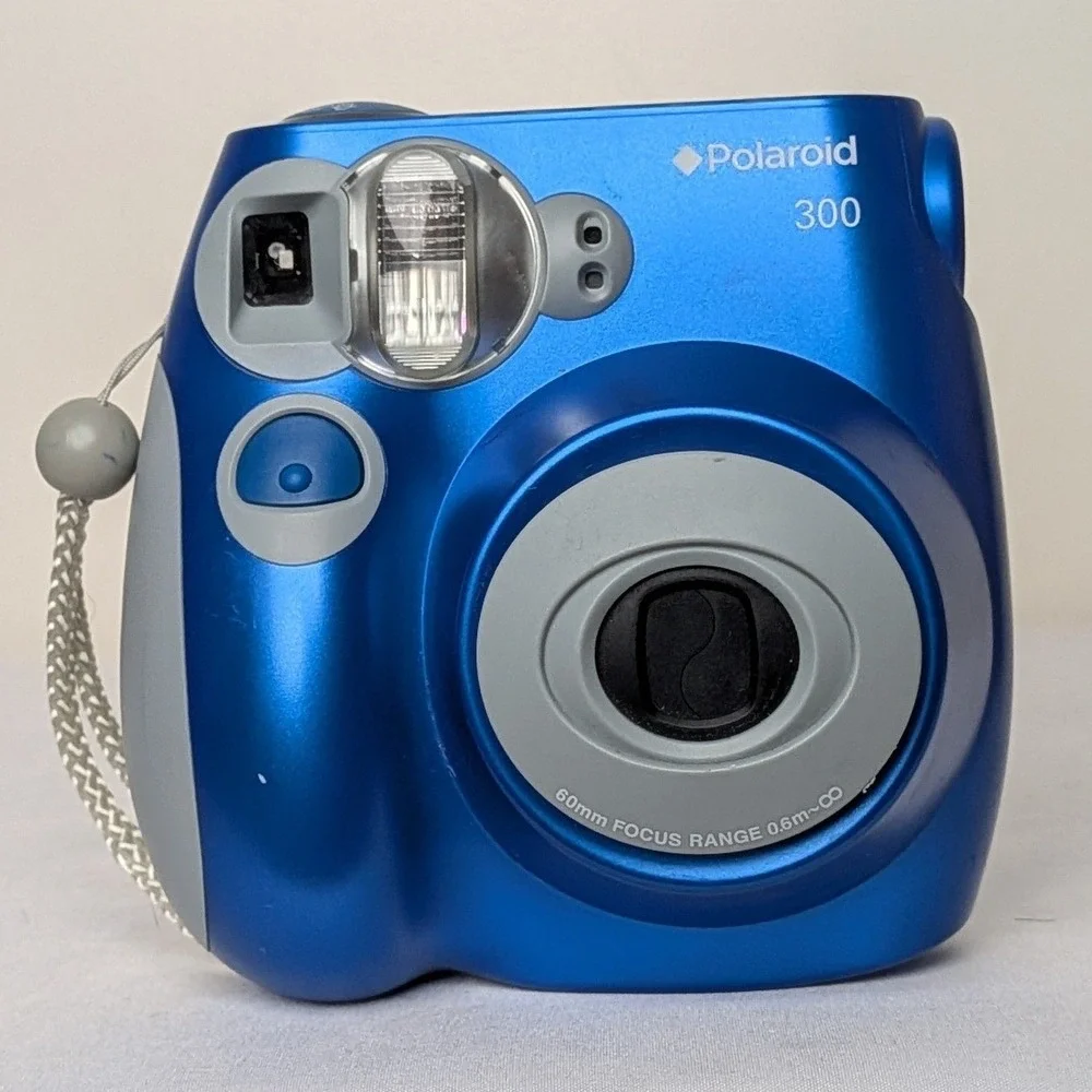 Polaroid 300 Instant Film Camera Blue PIC-300 Analog Retro Photography
